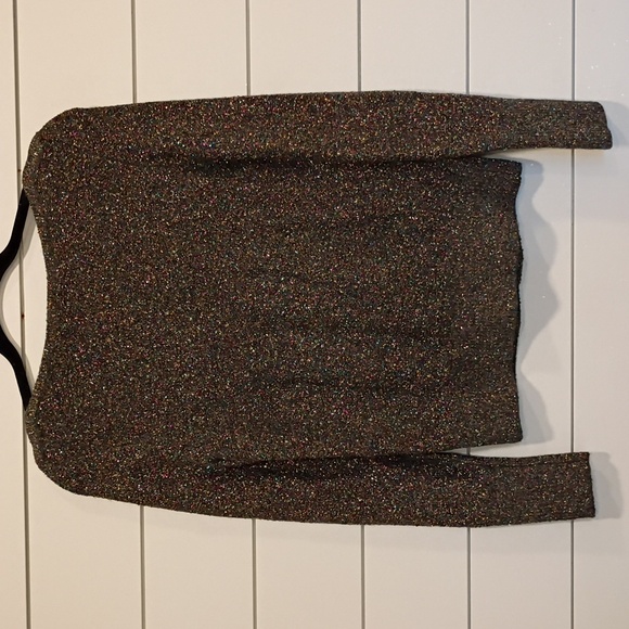 Ann Taylor Multicolor Metallic Crew Neck Holiday Sweater Size Petite Medium - Picture 4 of 5